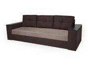 Диван Меган 220х100см (Прямий, Рогожка, Бежевий з коричневим) GPMGN-21+3 фото